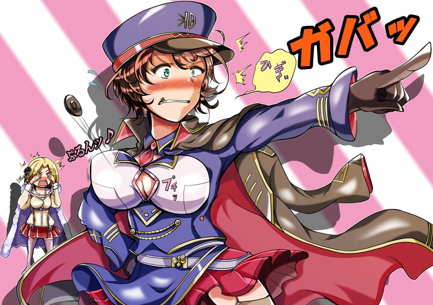 aoi erika and minase ichigo (heaven burns red) drawn by batora9999