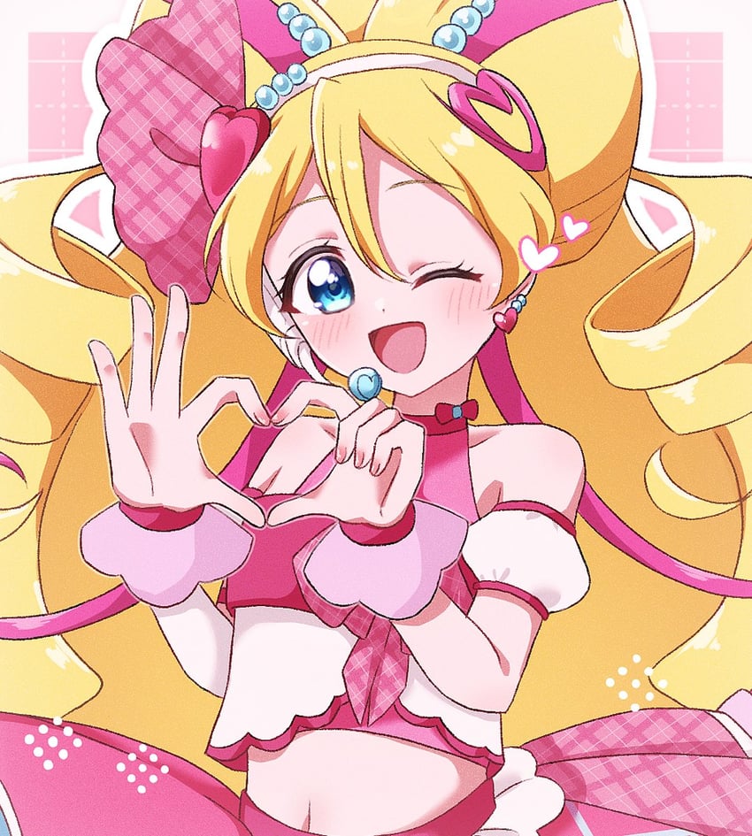 sakura uta and cure idol (precure and 1 more) drawn by rumina_4410