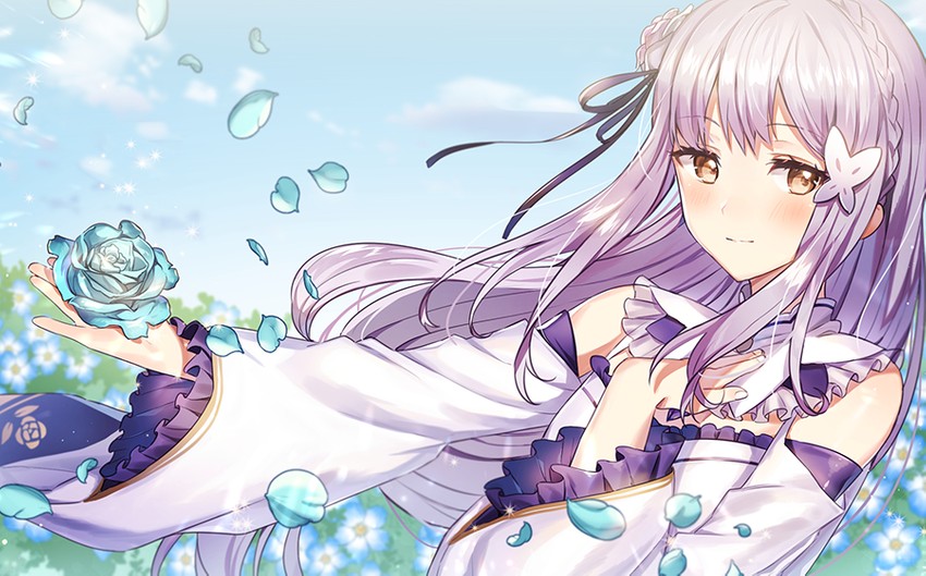 emilia and minato yukina (bang dream! and 1 more) drawn by tiny_(tini3030)