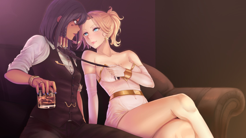 mercy and pharah (overwatch and 1 more) drawn by purple_mii