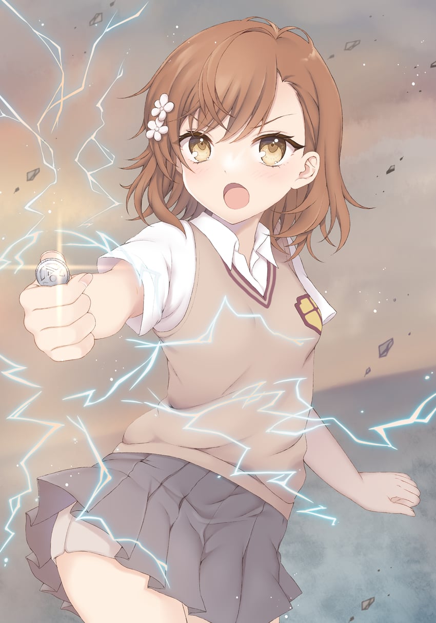 misaka mikoto (toaru majutsu no index and 1 more) drawn by kokorominton