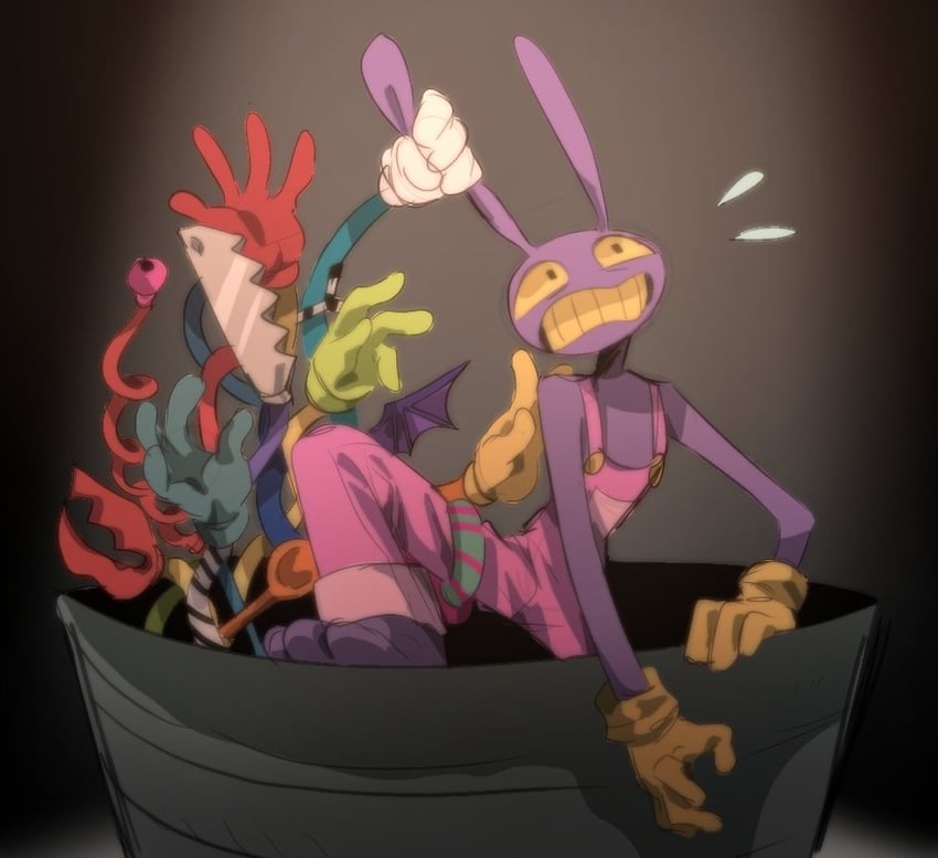 jax (the amazing digital circus and 1 more) drawn by clnsg79