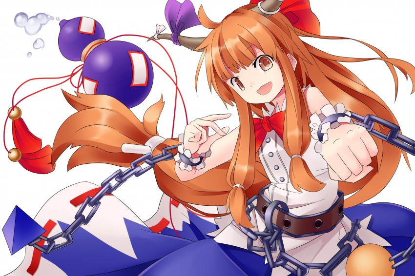 ibuki suika (touhou) drawn by mikan_(bananoha)