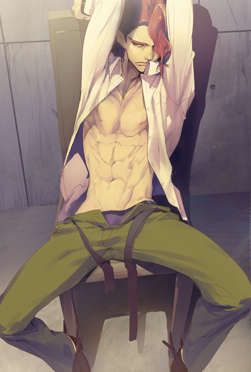 kakyoin noriaki (jojo no kimyou na bouken and 1 more) drawn by sekisei