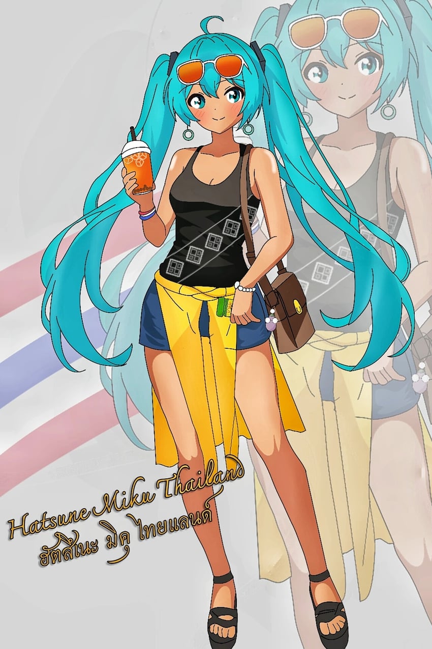 hatsune miku (vocaloid) drawn by yuiyu_ki