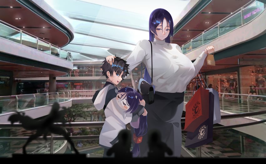 fujimaru ritsuka and minamoto no raikou (fate and 1 more) drawn by slob_slime