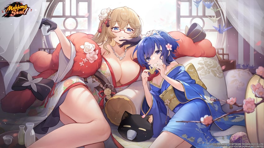 nanami reina and kisaragi ayane (mahjong soul)
