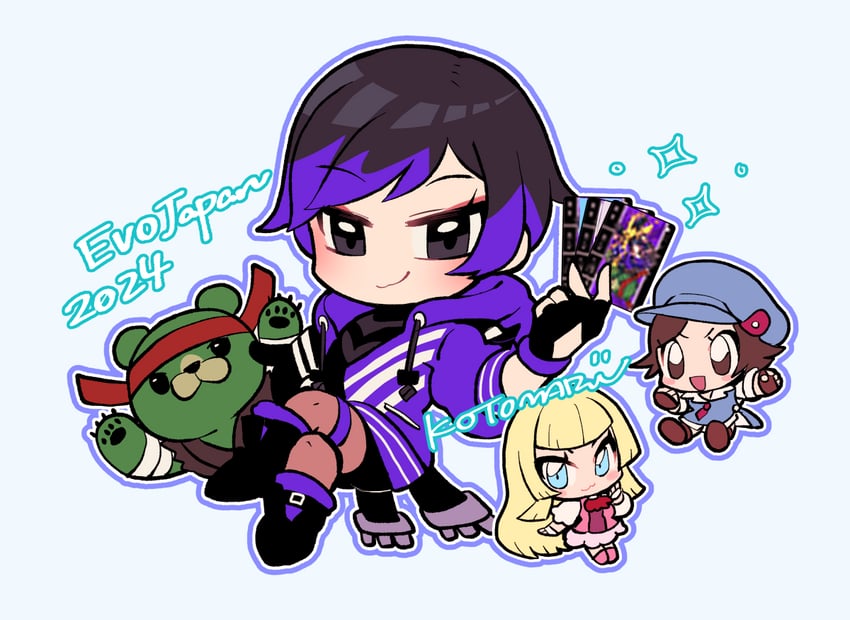 kazama asuka, lili, reina, and kuma (tekken and 2 more) drawn by kotorai