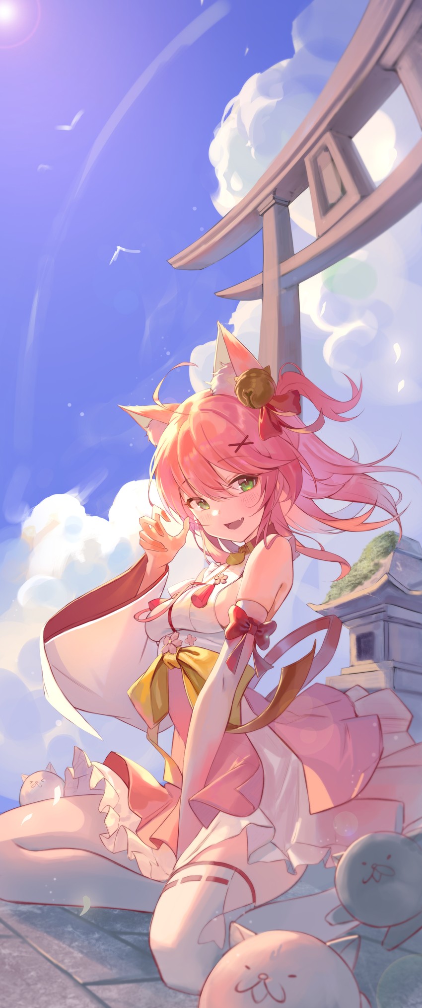 sakura miko and 35p (hololive) drawn by harusame_(user_wawj5773)