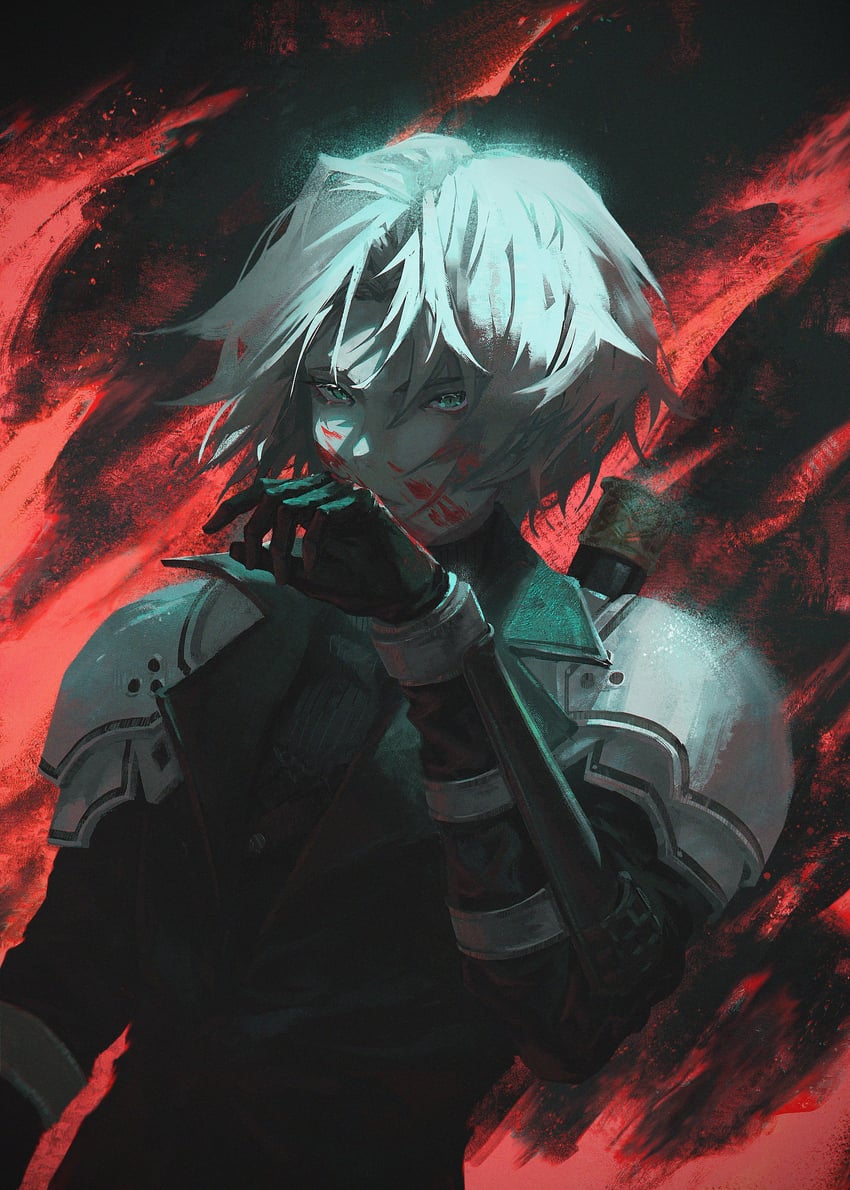 sephiroth (final fantasy and 3 more) drawn by hirisson
