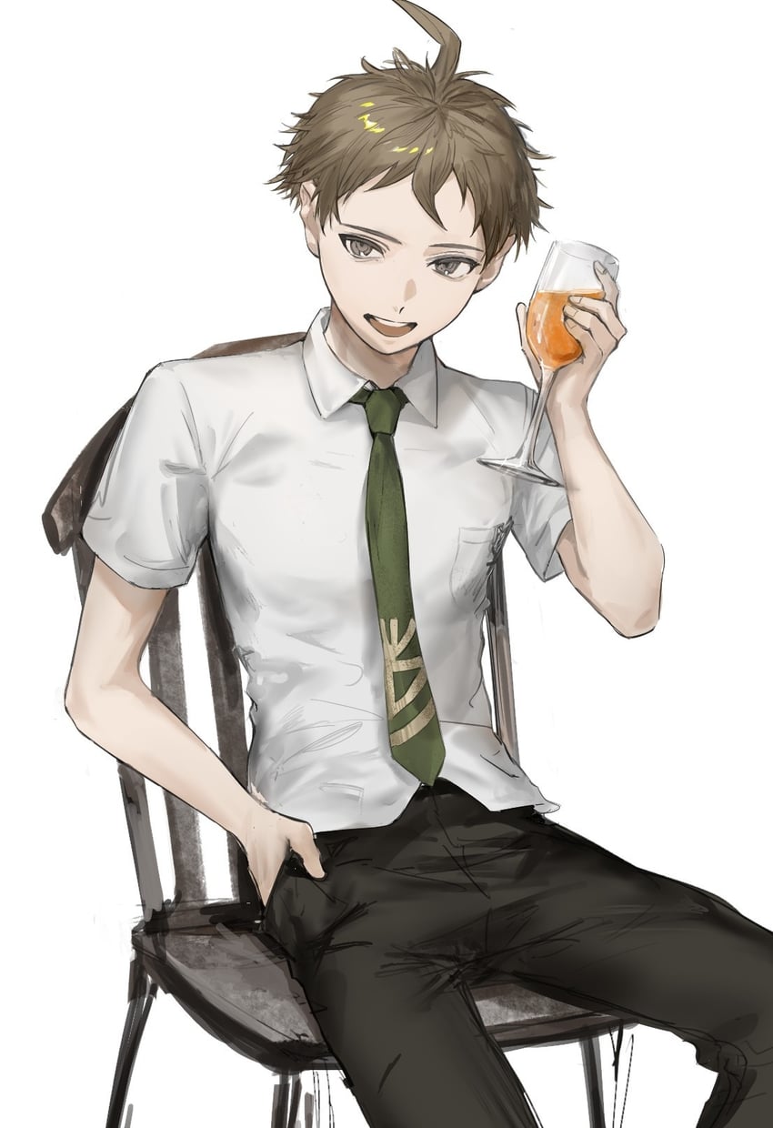 hinata hajime (danganronpa and 1 more) drawn by yoruirooo777