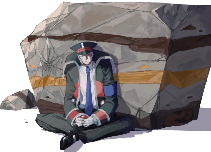 ingo and crustle (pokemon and 1 more) drawn by ezomanntarou