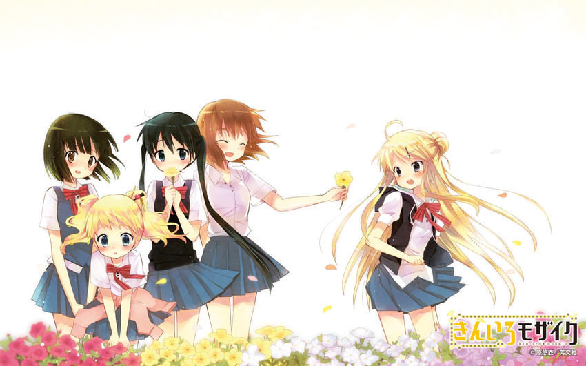 kujou karen, alice cartelet, komichi aya, oomiya shinobu, and inokuma youko (kin-iro mosaic) drawn by hara_yui