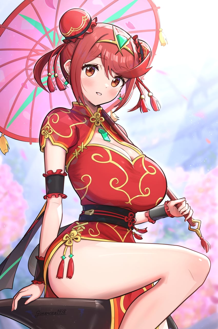pyra (xenoblade chronicles and 1 more) drawn by gonzarez