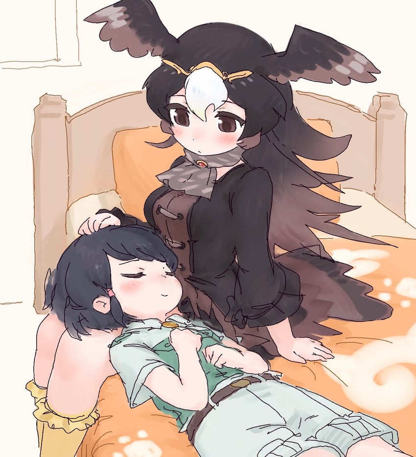 captain and striated caracara (kemono friends and 1 more) drawn by mitsuamischeme