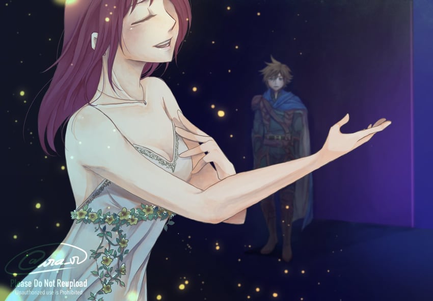 cloud strife, aerith gainsborough, sora, and kairi (final fantasy and 5 more) drawn by wia_vi