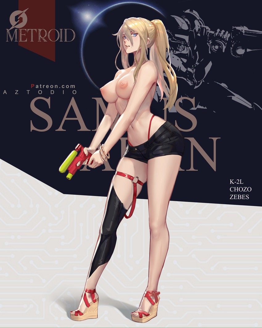 samus aran (super smash bros. and 1 more) drawn by aztodio