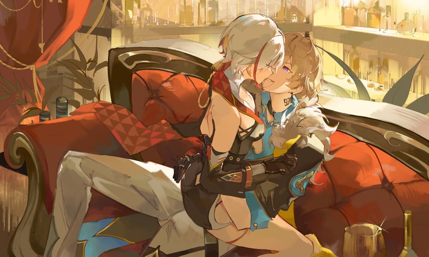 aventurine and topaz (honkai and 1 more) drawn by saturn_(saturn_illus)