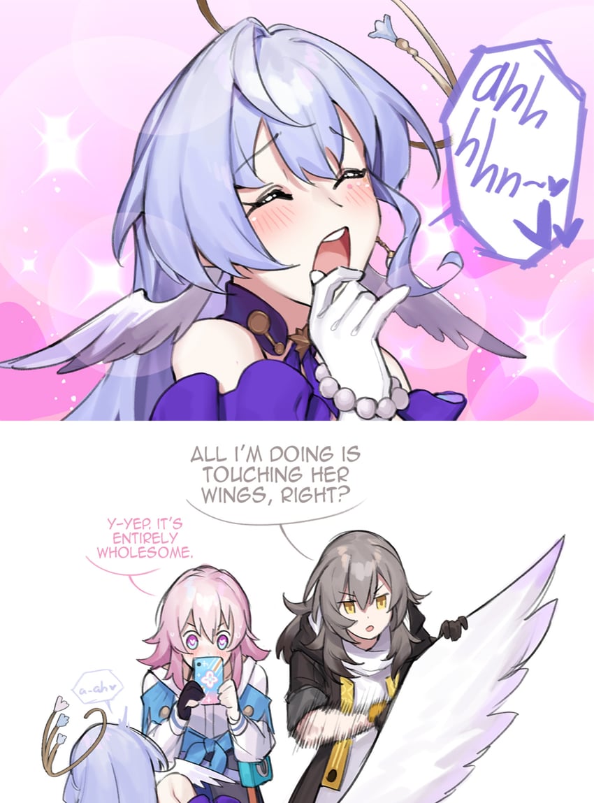 trailblazer, stelle, march 7th, and robin (honkai and 2 more) drawn by dasdokter
