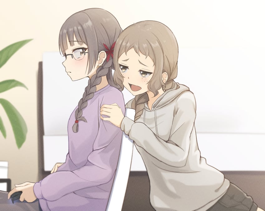 masuzu aki and hanamoto yoshika (yuusha de aru and 1 more) drawn by yuyuyui_god