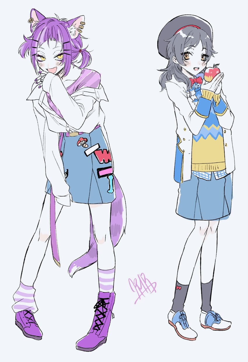 neige leblanche and che'nya (twisted wonderland) drawn by khr