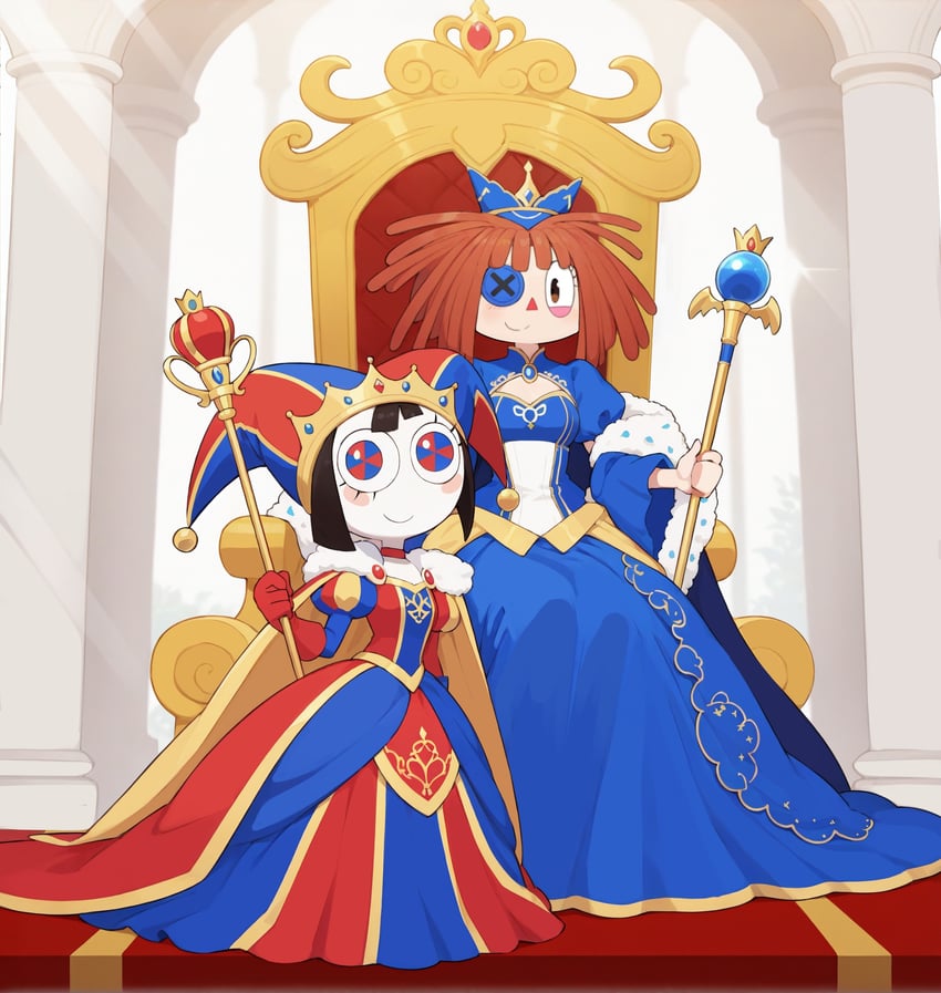 pomni and ragatha (the amazing digital circus) drawn by shio_(zsp1jqohfr12495)