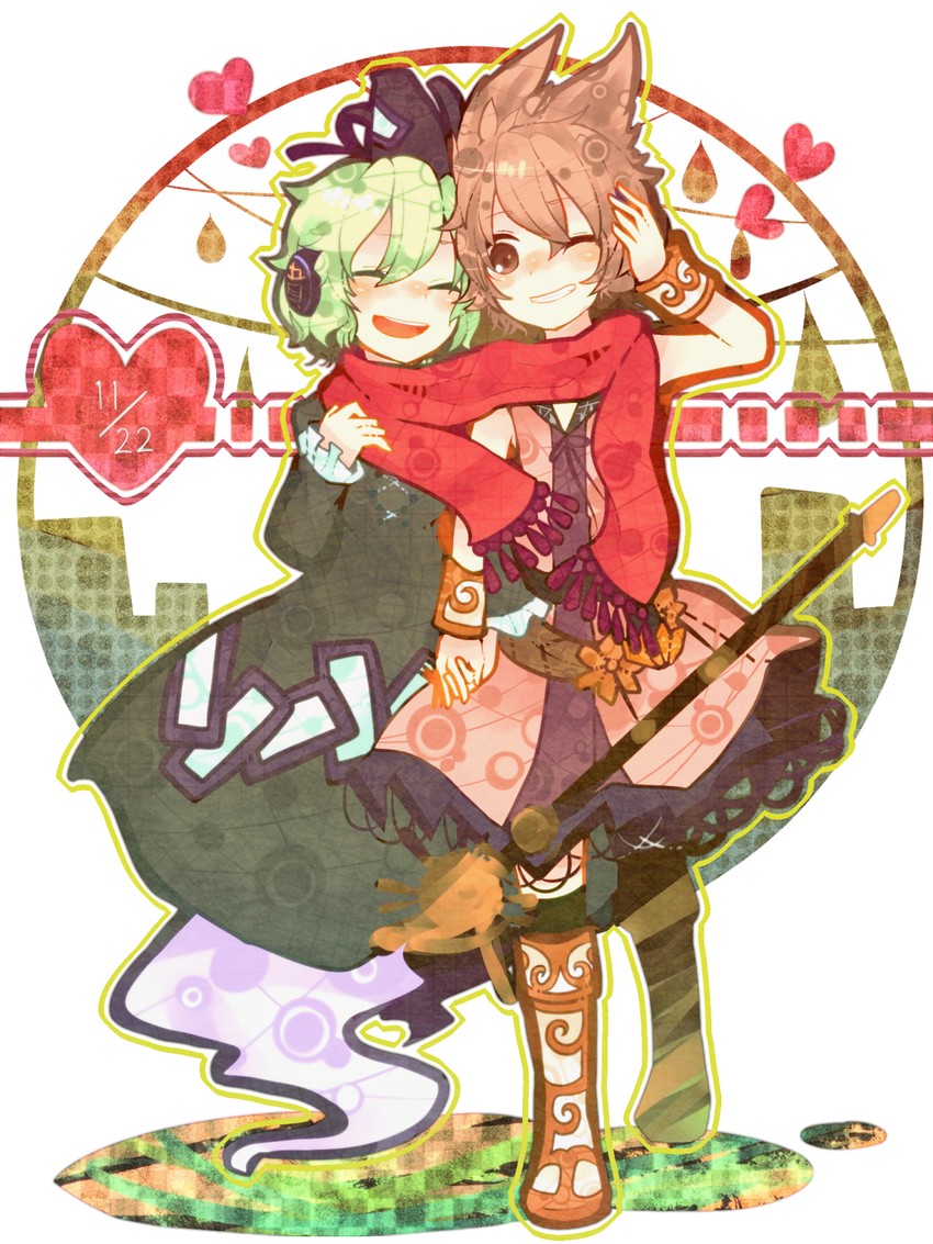 toyosatomimi no miko and soga no tojiko (touhou) drawn by itomugi-kun