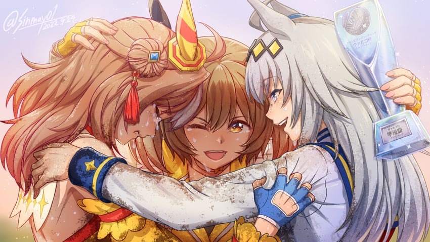 oguri cap, copano rickey, and smart falcon (umamusume) drawn by shinmai_(kyata)
