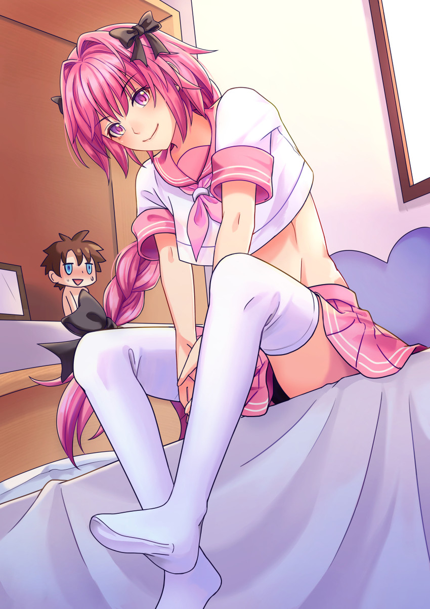 fujimaru ritsuka and astolfo (fate and 2 more) drawn by comma32