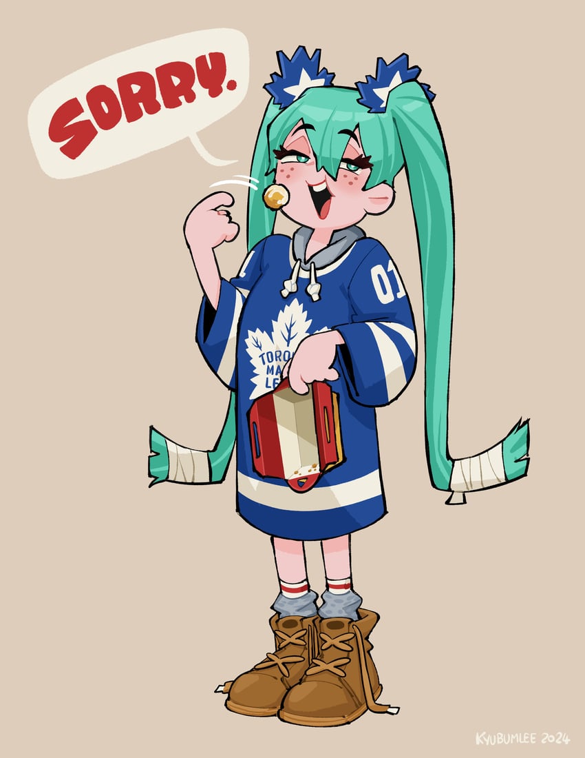 hatsune miku and canadian miku (vocaloid and 2 more) drawn by kyu-bum_lee