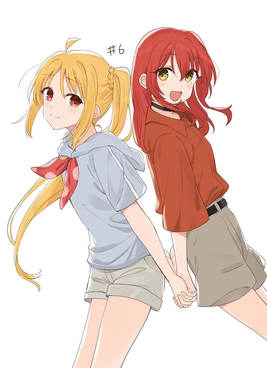 kita ikuyo and ijichi nijika (bocchi the rock!) drawn by kanaria_hisagi