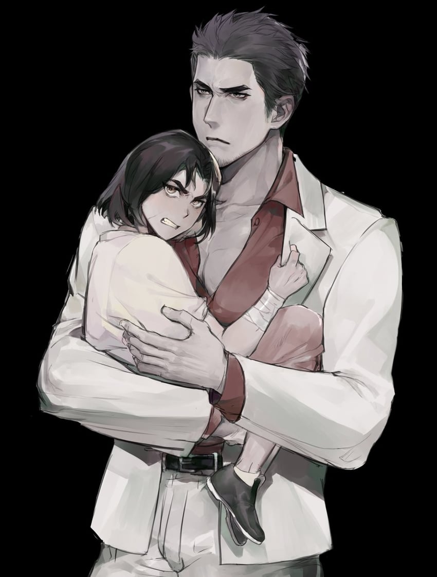kiryu kazuma and nishikiyama akira (ryuu ga gotoku) drawn by flu70579711