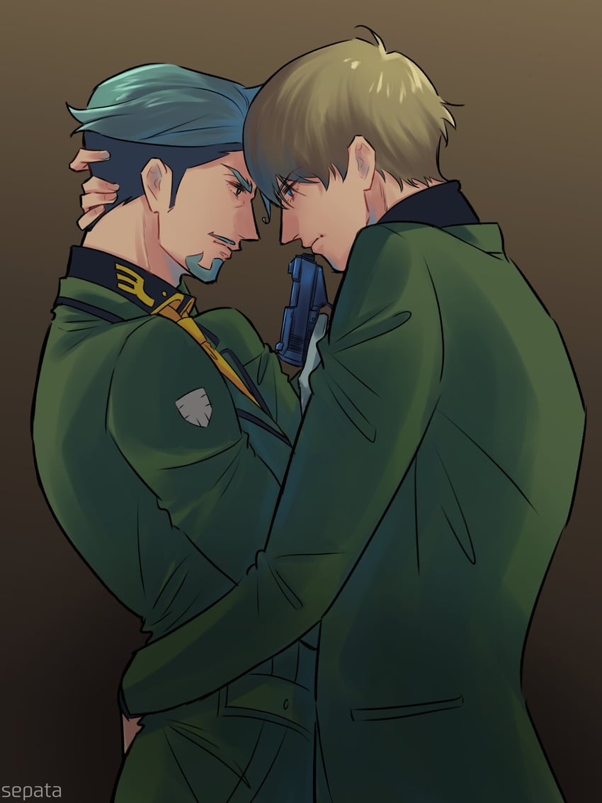 char aznable, challia bull, and shirouzu (gundam and 1 more) drawn by sepata444