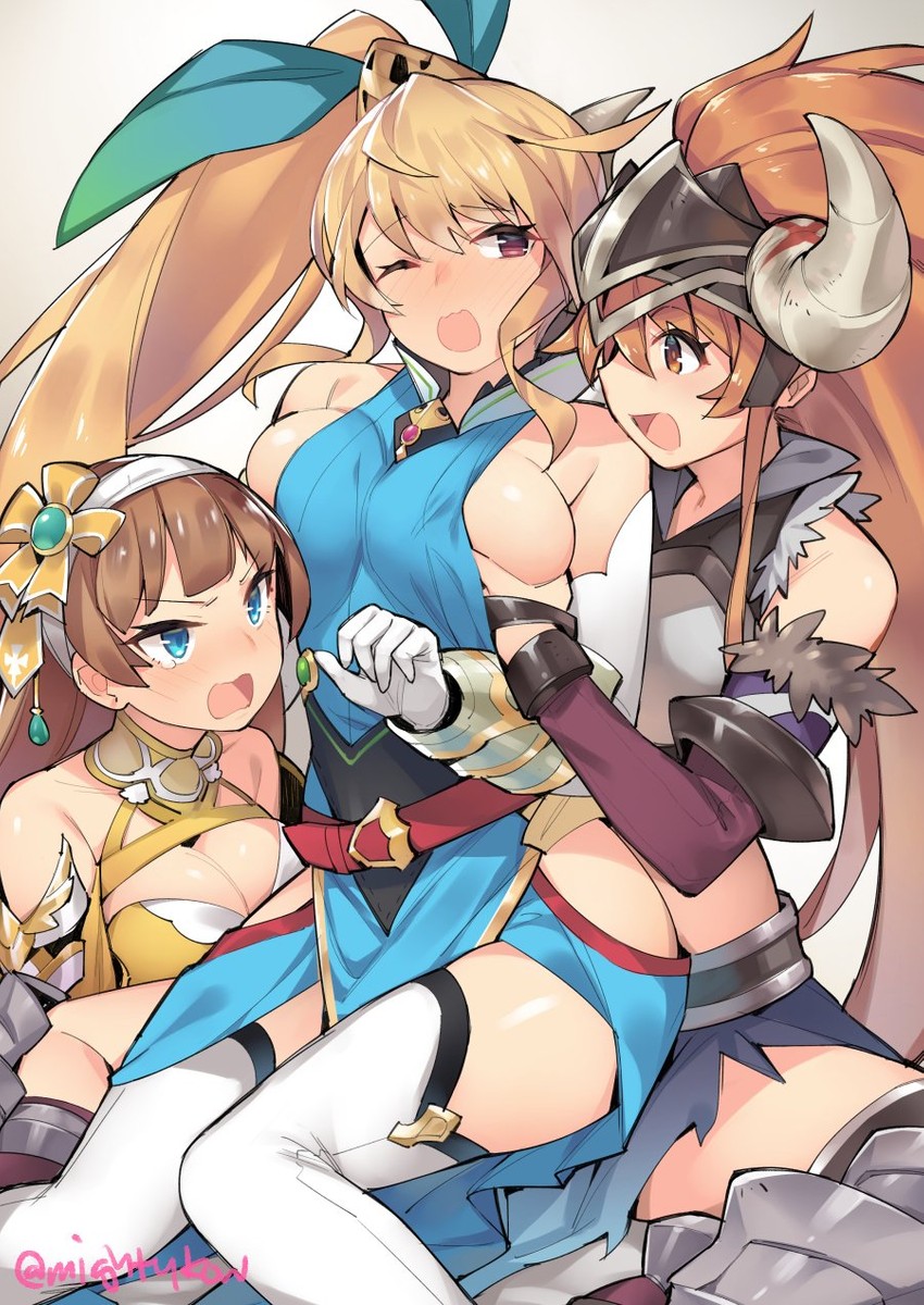 elisanne, julietta, and vanessa (dragalia lost) drawn by ge-b