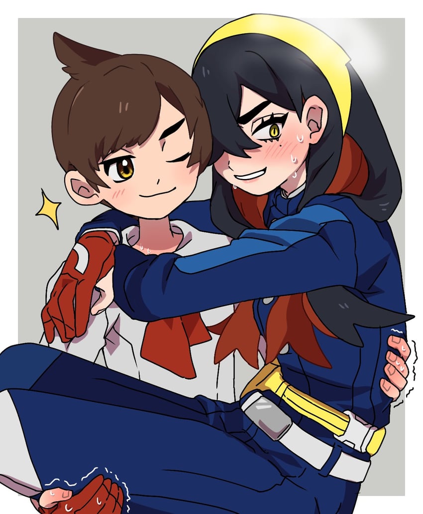 carmine and florian (pokemon and 1 more) drawn by fu_(tk1189227dhy)