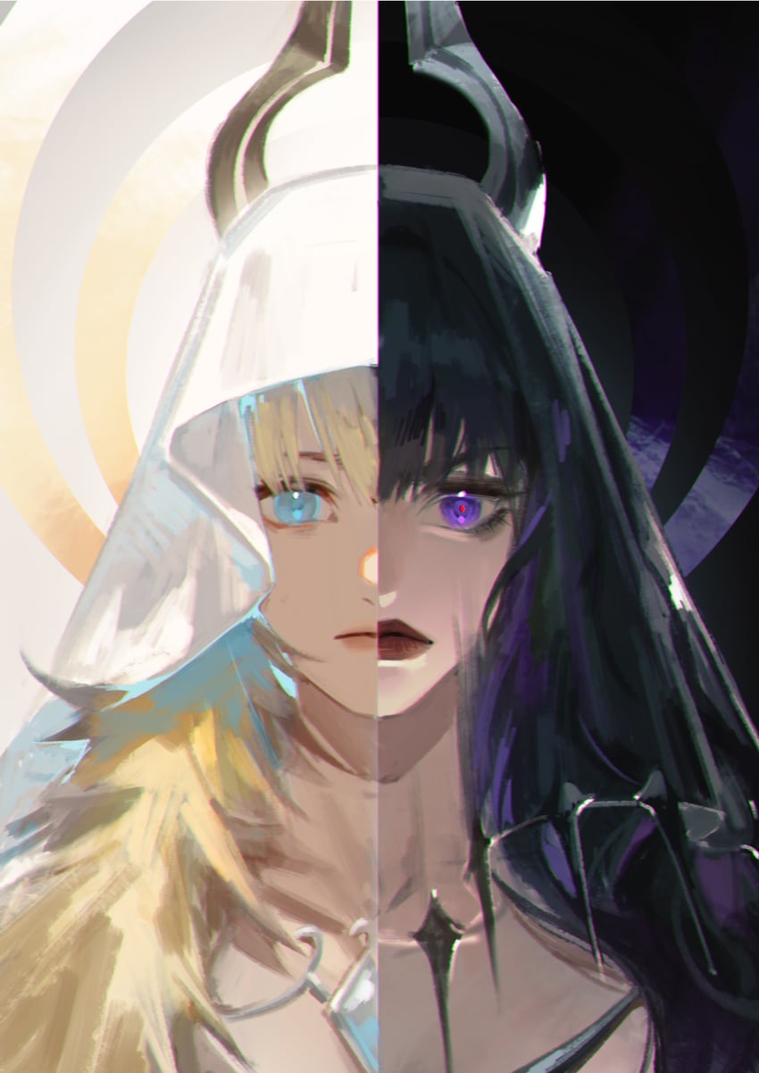 ryne waters and gaia (final fantasy and 1 more) drawn by shuangbatian