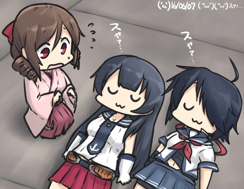 agano, kako, harukaze, and teruyof (kantai collection) drawn by hamu_koutarou