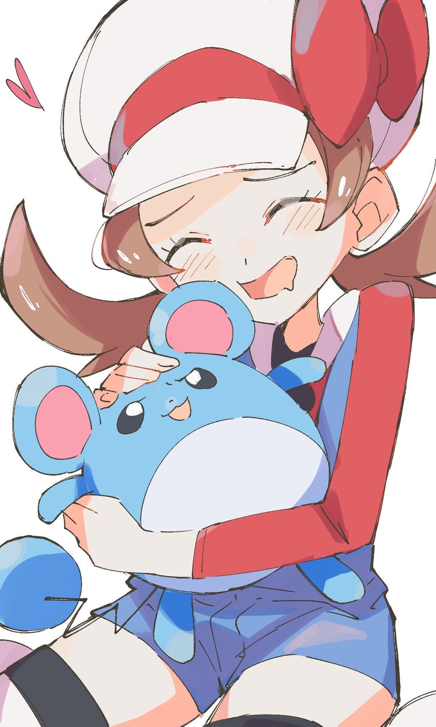 lyra and marill (pokemon and 1 more) drawn by sarada_(supersarada_zin)