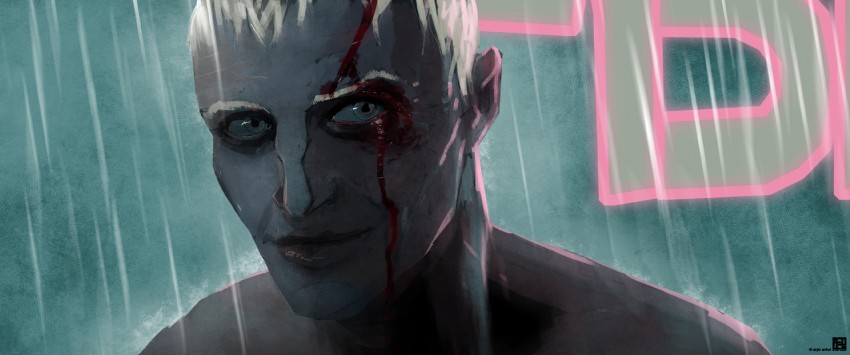 roy batty and rutger hauer (blade runner) drawn by anjin_anhut