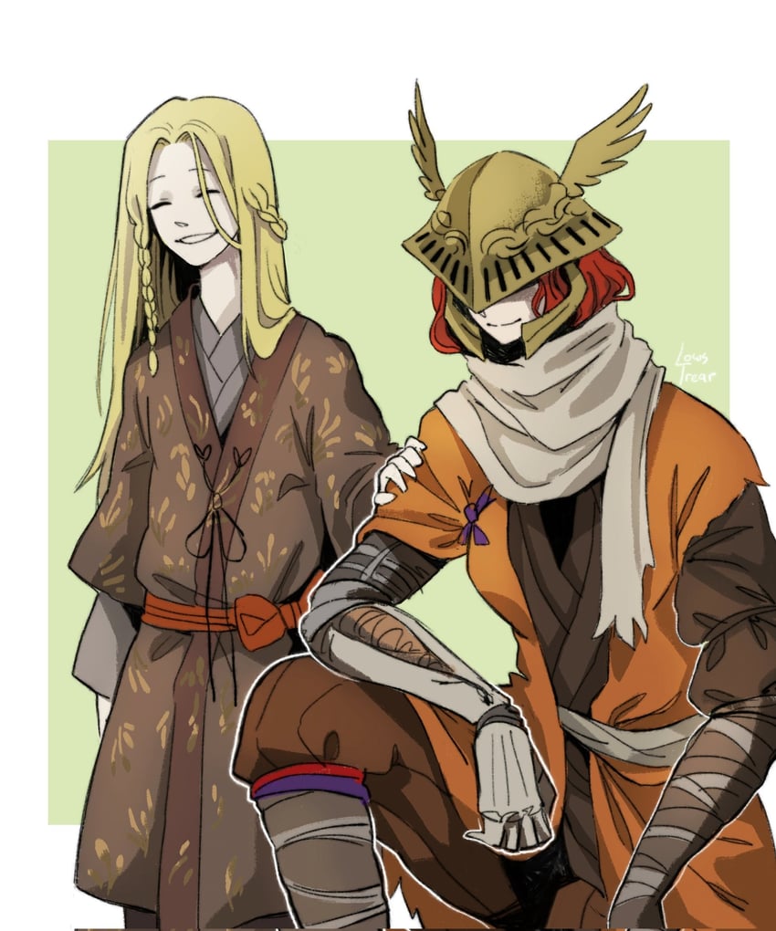 malenia blade of miquella, miquella, sekiro, and kuro the divine heir (elden ring and 2 more) drawn by lowstrear