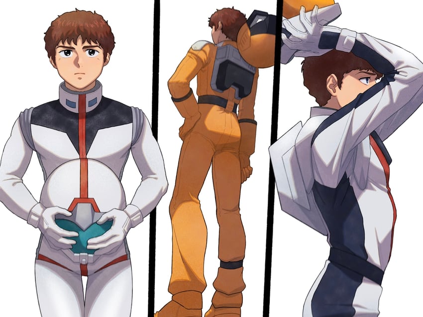 amuro ray (gundam and 3 more) drawn by kogetoriten_999 and tikarawaza