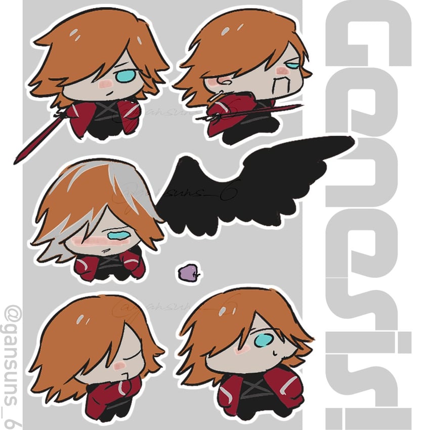 genesis rhapsodos (final fantasy and 2 more) drawn by roku_(gansuns)