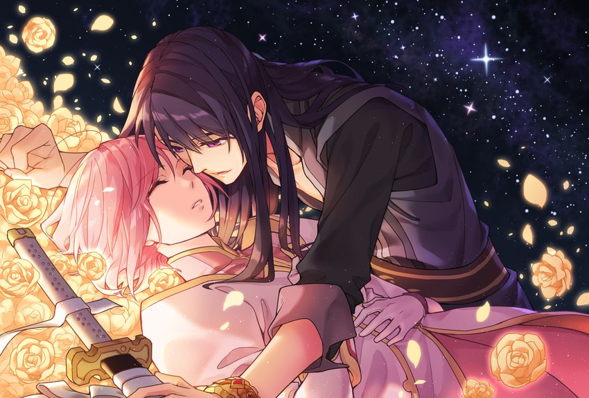 yuri lowell and estellise sidos heurassein (tales of and 1 more) drawn by tsubsa_syaoin