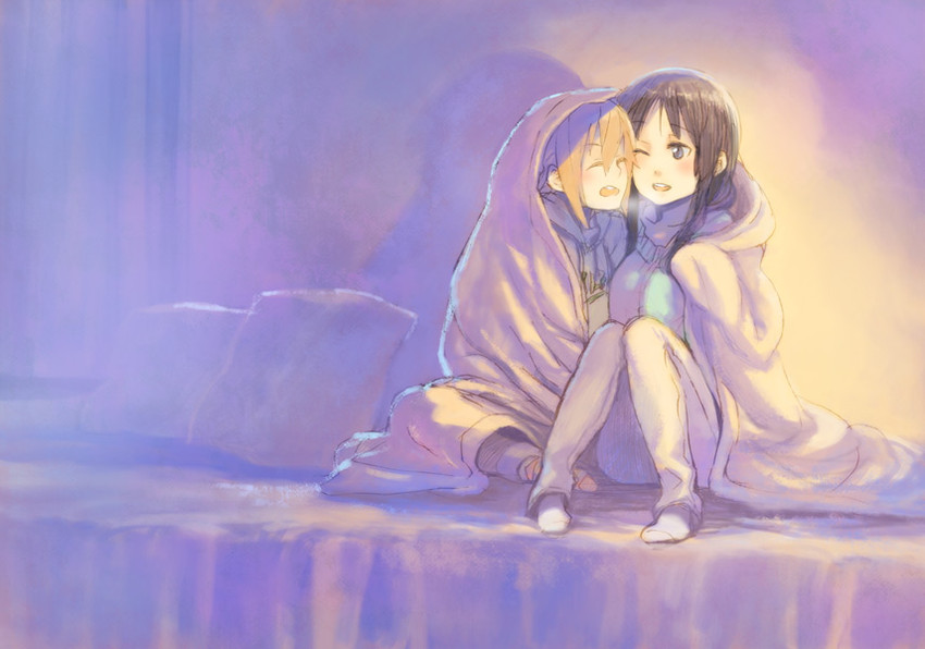 akiyama mio and tainaka ritsu (k-on!) drawn by fukutarou_(enji127)