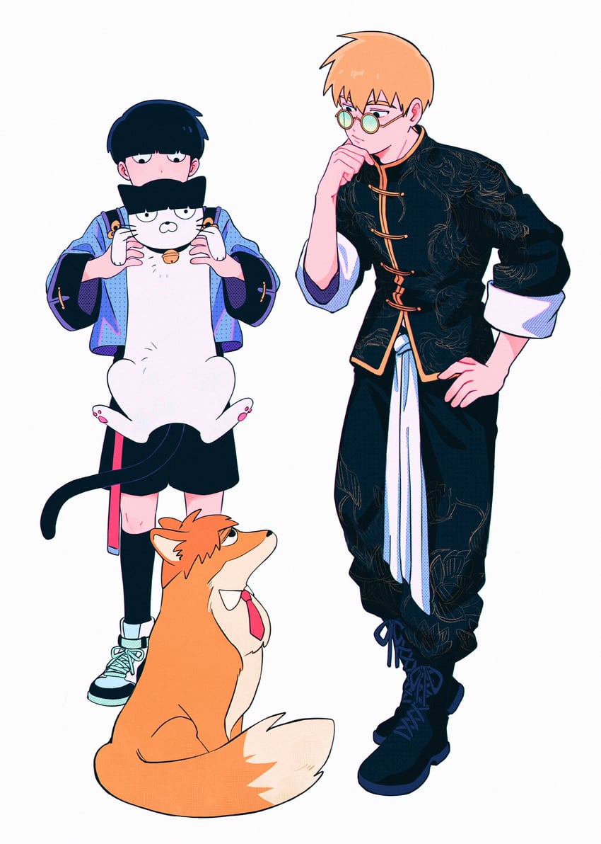 kageyama shigeo and reigen arataka (mob psycho 100) drawn by cm_wm