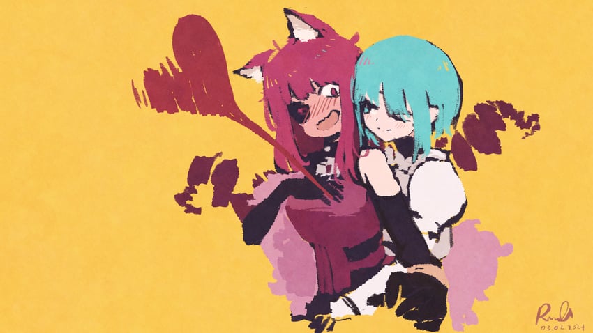 stella hoshii and sei asagiri (va-11 hall-a) drawn by rnna