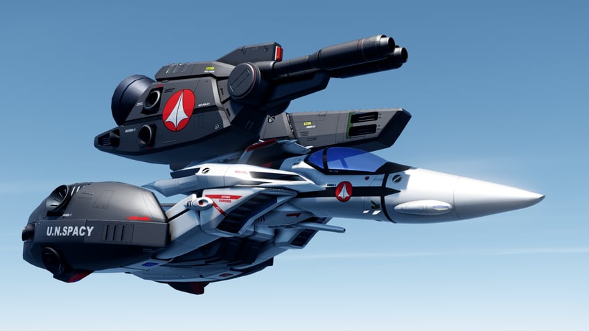 vf-1, vf-1a, and vf-1 strike (macross and 2 more) drawn by mei_(gajira)