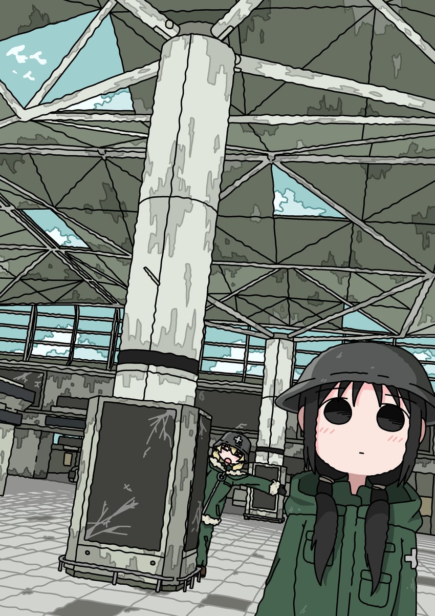 chito and yuuri (shoujo shuumatsu ryokou) drawn by emesan_desu