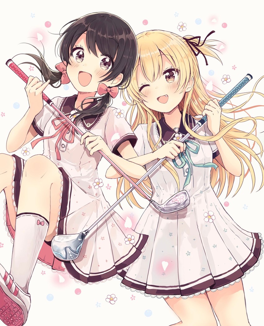 miyasato haruka and yokomine ibuki (swing!!) drawn by sakura_oriko