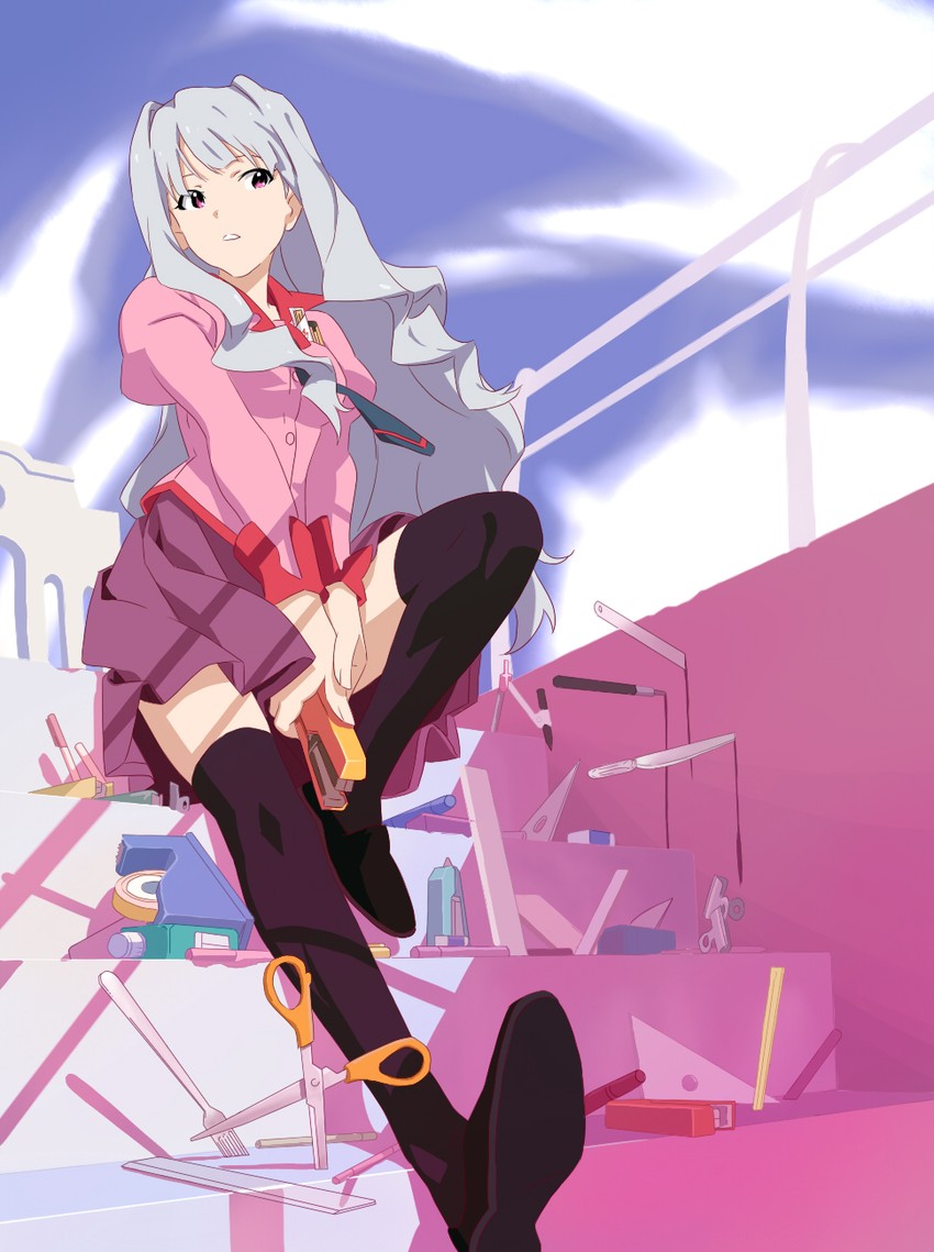 shijou takane and senjougahara hitagi (idolmaster and 2 more) drawn by shotarou